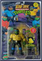 Captain Leonardo from Teenage Mutant Ninja Turtles - Star Trek Turtles (with Cards) manufactured by Playmates [Front]