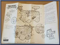 Turtle Party Wagon (Mutant Attack Van) from Teenage Mutant Ninja Turtles - 1989 - Accessories manufactured by Playmates [Instructions]