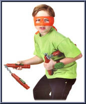 Michelangelo's Nunchukus (Electronic) from Teenage Mutant Ninja Turtles - Animated - Role Play manufactured by Playmates [Loose]