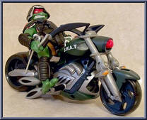 S.W.A.T. Attack Pack (Cycle, Raph, Foot Tech Gunner) from Teenage Mutant Ninja Turtles - Animated - Vehicles with Figures manufactured by Playmates [Loose]