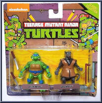 Leonardo / Splinter from Teenage Mutant Ninja Turtles - Classic Collection - Minis - Repaints manufactured by Playmates [Front]