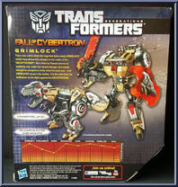 Grimlock from Transformers - Generations - Fall of Cybertron - Voyager Class manufactured by Hasbro [Back]