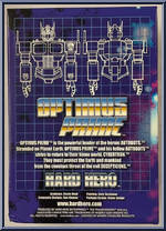 Optimus Prime from Transformers - Busts manufactured by Hard Hero [Back]