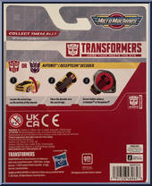 Bumblebee / Megatron from Transformers - Micro Machines - 2-Pakcs manufactured by Jazwares [Back]