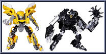 Clunker Bumblebee vs Barricade from Transformers - Studio Series - Buzzworthy Bumblebee manufactured by Hasbro [Loose]