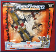 Autobot Whirl (with Gunbarrel & Makeshift) from Transformers - Universe - Ultra Class manufactured by Hasbro [Front]