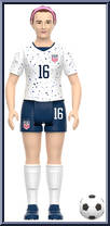 Rose Lavelle (2023 World Cup Home Kit) from U.S. Women's National Team - ReAction Figures manufactured by Super7 [Loose]