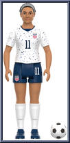 Sophia Smith (2023 World Cup Home Kit) from U.S. Women's National Team - ReAction Figures manufactured by Super7 [Loose]
