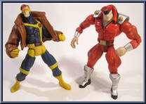 Cyclops vs. M. Bison from Video Game Super Stars Presents - X-Men vs. Street Fighter - Series 1 manufactured by Toy Biz [Loose]