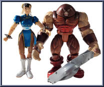 Juggernaut vs. Chun Li from Video Game Super Stars Presents - X-Men v.s Street Fighter - Series 2 manufactured by Toy Biz [Loose]