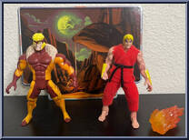 Sabretooth vs. Ken from Video Game Super Stars Presents - X-Men v.s Street Fighter - Series 1 manufactured by Toy Biz [Loose]