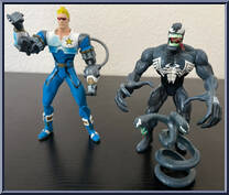 Venom vs. Captain Commando from Video Game Super Stars Presents - Marvel vs Capcom manufactured by Toy Biz [Loose]