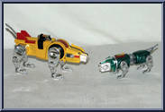 Mighty Lion Robots Set (Yellow / Green) from Voltron - Basic Series manufactured by Matchbox [Loose]