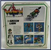 Green Lion from Voltron - Lions manufactured by Panosh Place [Back]