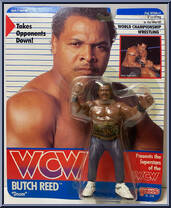 Butch Reed "Doom" (Plain Shoes) from WCW - Series 1 - Released in US manufactured by Galoob [Front]