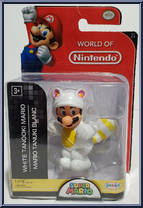 White Tanooki Mario from World of Nintendo - Series 2-3 manufactured by Jakks Pacific [Front]