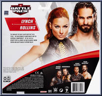 Becky Lynch / Seth Rollins from WWE Battle Packs - Series 66 manufactured by Mattel [Back]