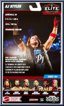 AJ Styles from WWE Elite Collection - Series 104 manufactured by Mattel [Back]