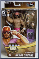 Macho Man Randy Savage (Pink Shorts) from WWE Elite Collection - Legends - Series 11 manufactured by Mattel [Front]