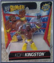 Kofi Kingston (Yellow Trunks) from WWE Rumblers - Basic Series manufactured by Mattel [Front]