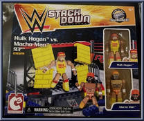 Hulk Hogan vs. Macho Man from WWE Stack Down - Basic Series manufactured by Bridge Direct [Front]