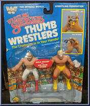 Hulk Hogan vs. Big John Studd from WWF - Thumb Wrestlers manufactured by LJN [Front]