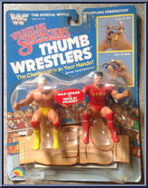 Hulk Hogan vs. Nikolai Volkoff from WWF - Thumb Wrestlers manufactured by LJN [Front]