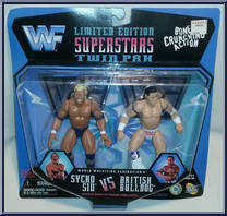 Sycho Sid vs British Bulldog from WWF Superstars - Grudge Match manufactured by Jakks Pacific [Front]