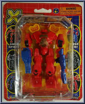 Red (Blue Guns) from Xbotz - Snap-A-Bot manufactured by Ja-Ru [Front]