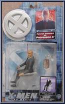 Professor X (Anit-Magnetic Wheelchair) from X-Men - Movie - Series 2 - Silver Stands manufactured by Toy Biz [Front]