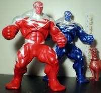 Red & Blue Supermen (Marvel Icon) Custom Action Figure