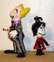 BeetleJuice & Lydia (Simpsons) Custom Action Figure
