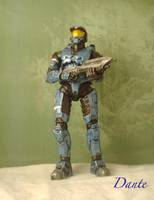 Cyan Metallic Mark VI (Halo) Custom Action Figure