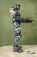 Cyan Metallic Mark VI (Halo) Custom Action Figure