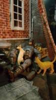 Man Cave (My Heroes) Custom Diorama / Playset [This pic is on the outside part of the diorama w/ a custom built fence]