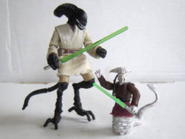 Master Kchtik & Padawan Queenie - Xenomorph Jedi - Star Wars Alien Mashup (Star Wars) Custom Action Figure