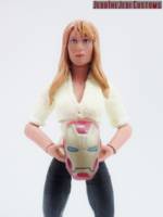 Pepper Potts (Marvel Legends) Custom Action Figure [Pepper Potts custom action figure holding helmet]