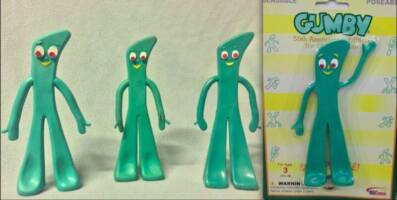 *Custom Restoration* First Edition Original 1960s Gumby Toy (Created by Art Clokey) (Gumby) Custom Action Figure [The Evolution of the 1960s Style Gumby Figures]