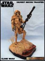 Desert Recon Clone Trooper (Star Wars Clone Wars) Custom Diorama / Playset