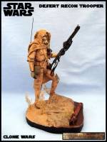 Desert Recon Clone Trooper (Star Wars Clone Wars) Custom Diorama / Playset