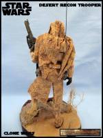 Desert Recon Clone Trooper (Star Wars Clone Wars) Custom Diorama / Playset