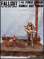 T-45 Power Armour and Dogmeat (Fallout) Custom Diorama / Playset