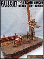 T-45 Power Armour and Dogmeat (Fallout) Custom Diorama / Playset