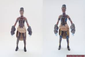 Shuri (repaint) (Marvel Legends) Custom Action Figure [Shuri repaint before and after]