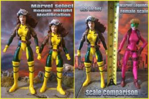 Rogue Height Modification (X-Men) Custom Action Figure [7 inch to 6.25 inches]