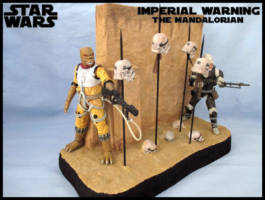 Imperial Warning from The Mandalorian (Star Wars) Custom Diorama / Playset