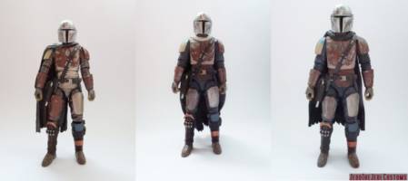 The Mandalorian (modded) (Star Wars) Custom Action Figure [The Mandalorian modded before and after]