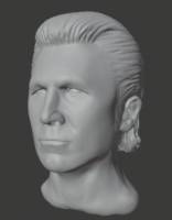 Tron Legacy Young Kevin Flynn (Tron) Custom Action Figure [Screenshot of custom made 3d model of head used for printing]