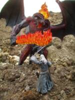 Balrog vs Gandalf, Neca figure, outdoor photo shoot. Fight on Caradras. (Lord of the Rings) Custom Action Figure
