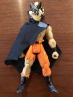 Super Saiyan Goku Mixed Breed Black w/ Cape (Dragonball Z) Custom Action Figure